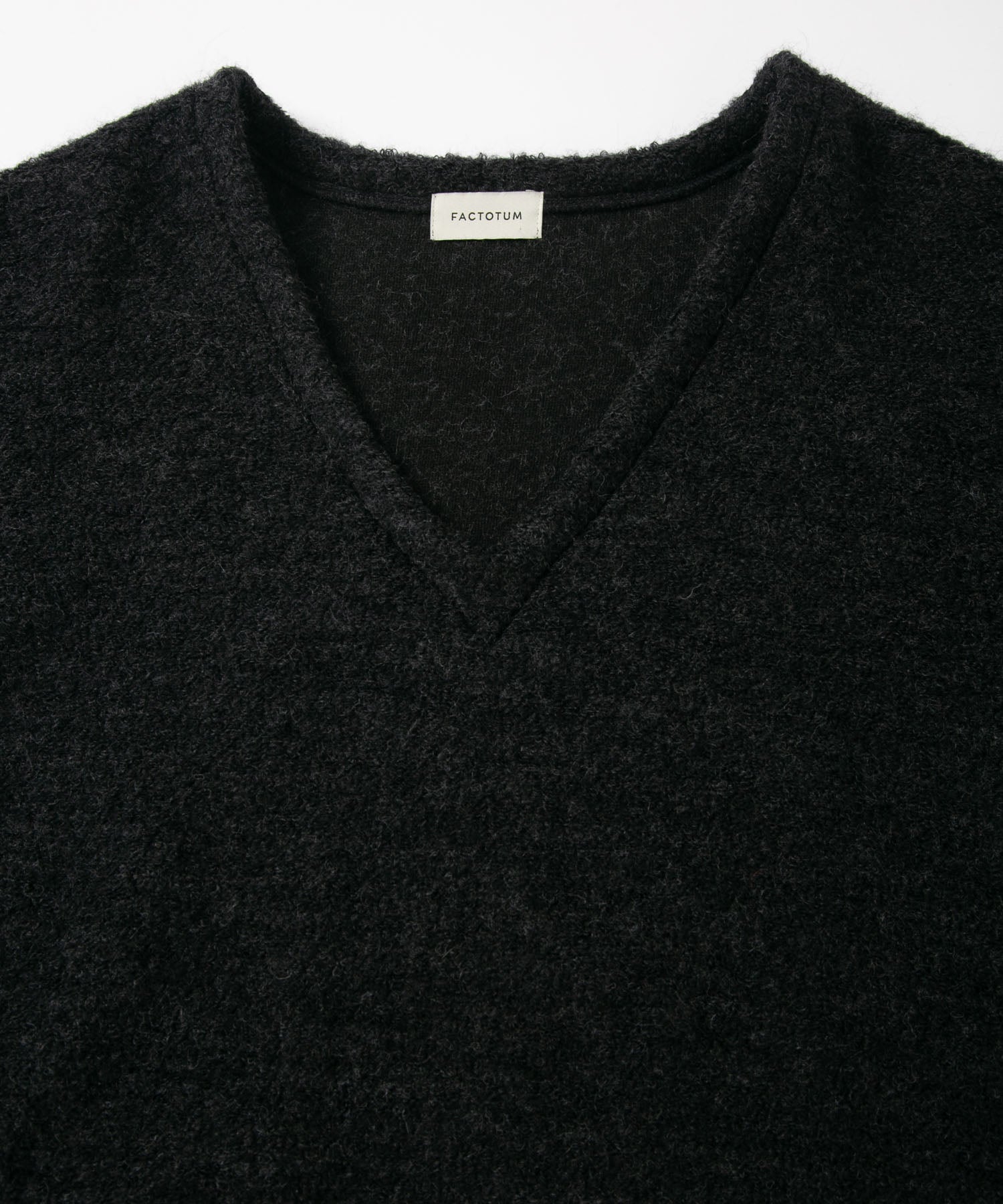 Wool Pile V-Neck