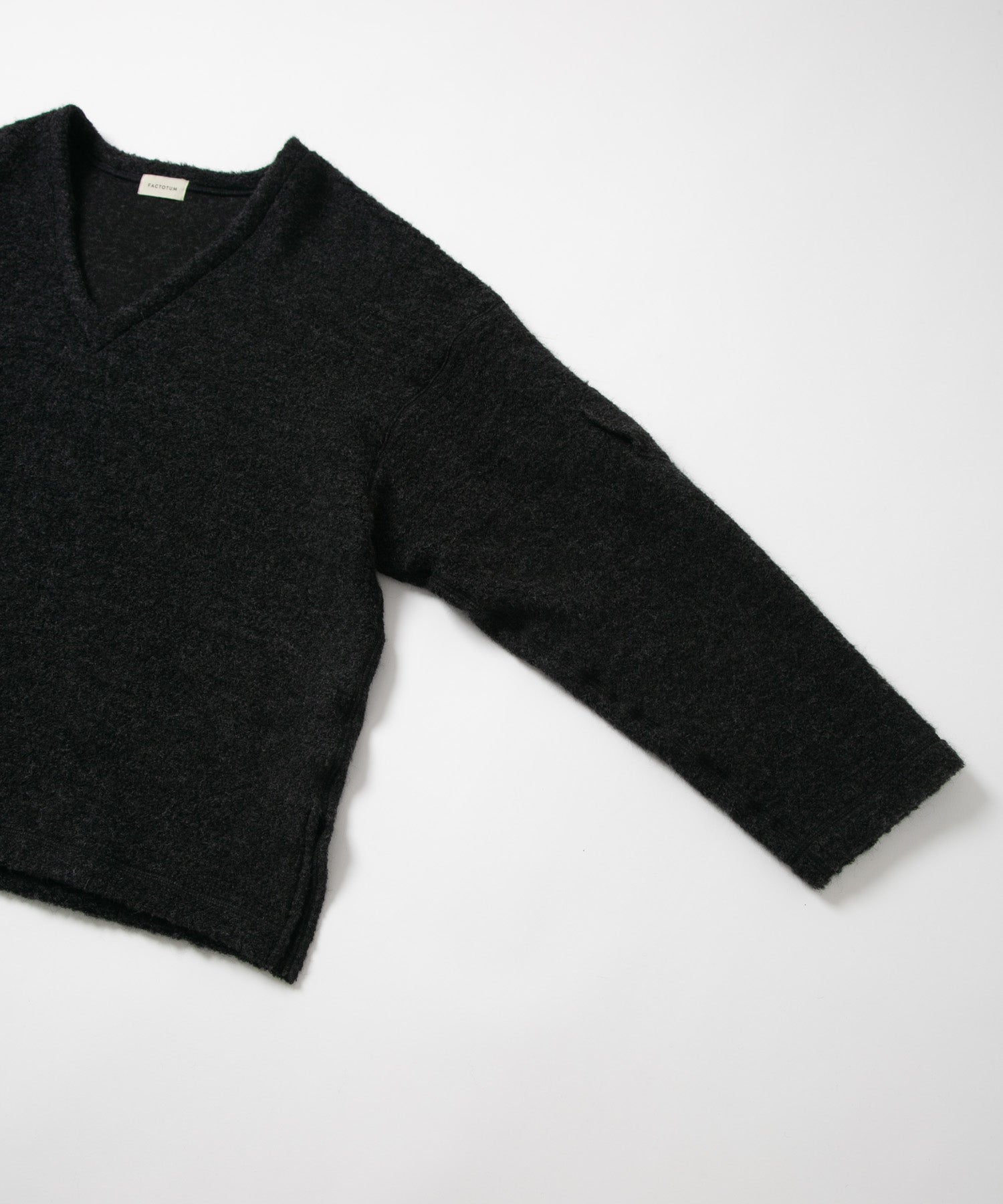 Wool Pile V-Neck