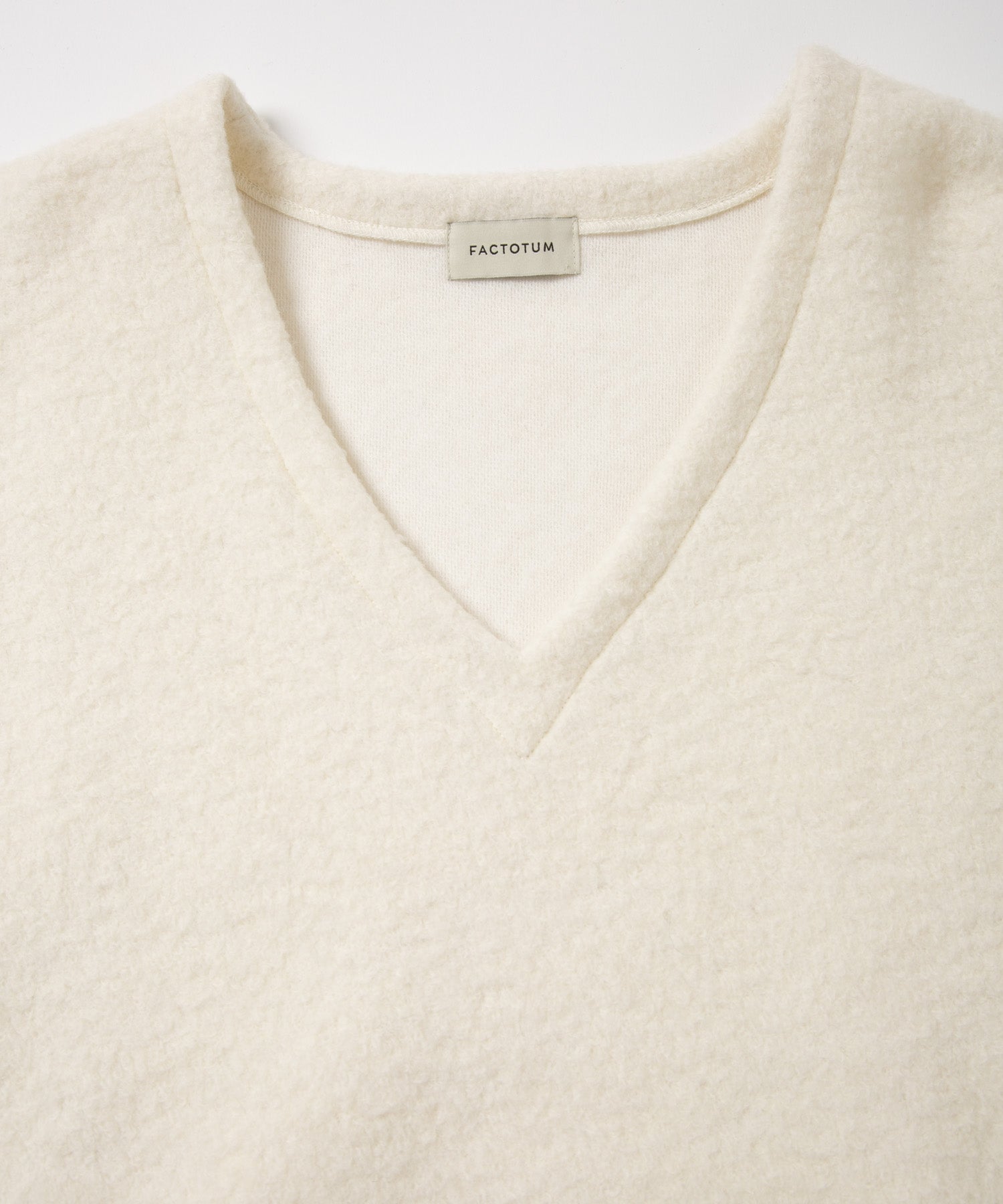 Wool Pile V-Neck