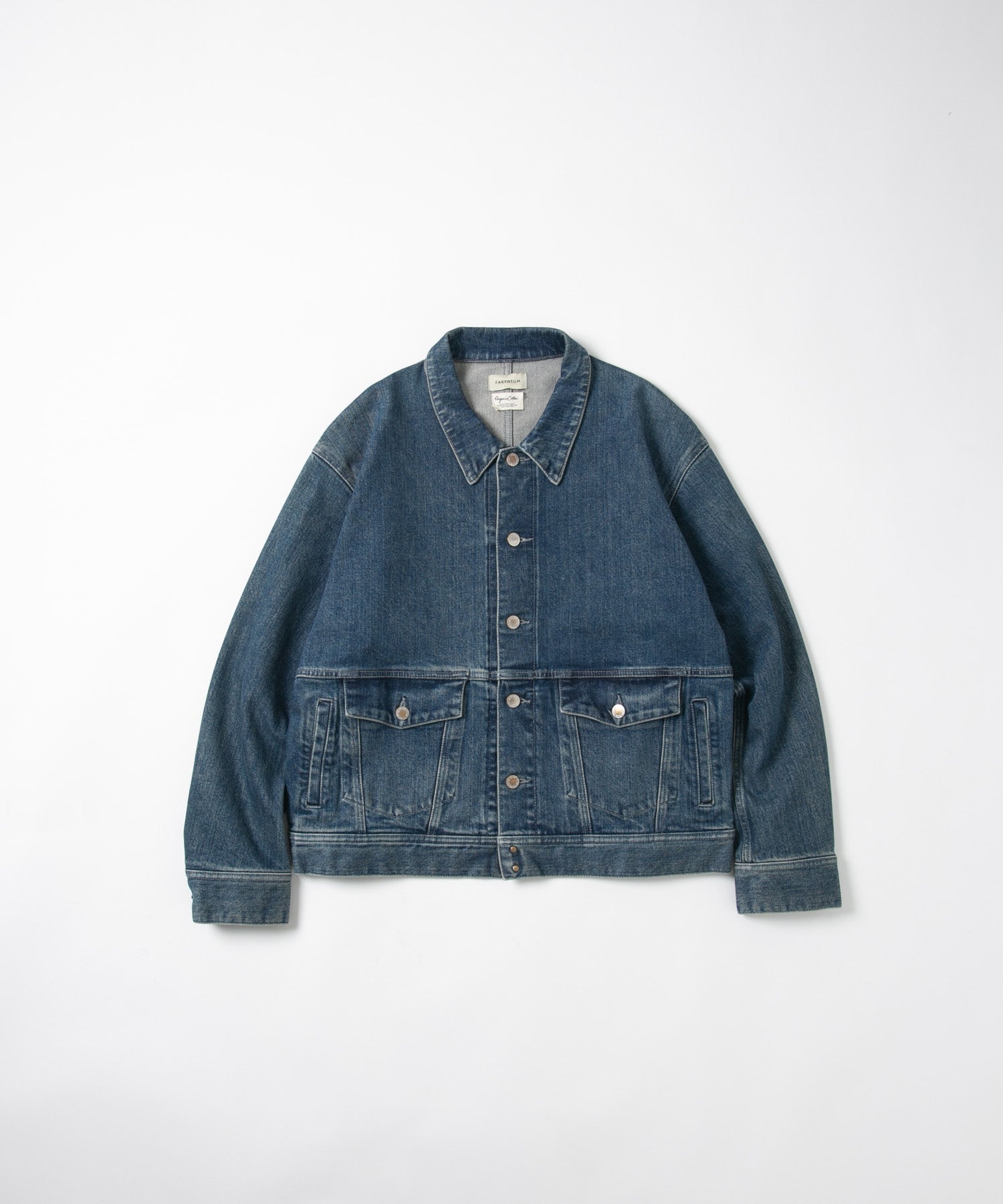 Organic Denim Washed Wide Jacket