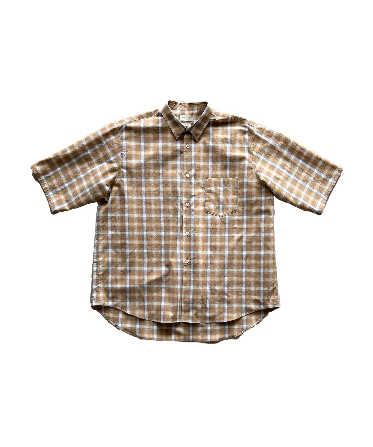 Check Wide Short Sleeve Shirt