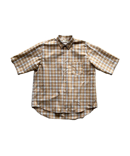 Check Wide Short Sleeve Shirt