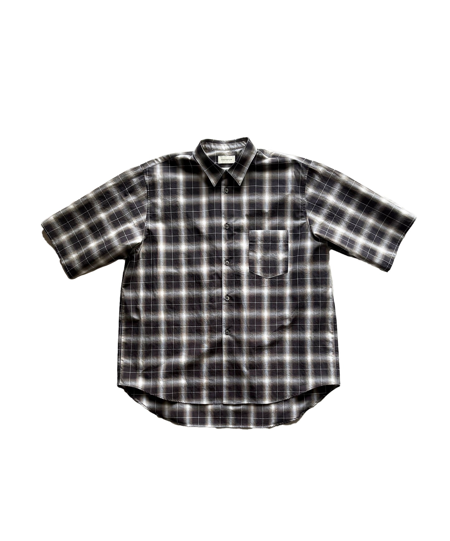 Check Wide Short Sleeve Shirt