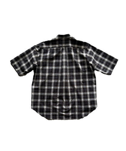 Check Wide Short Sleeve Shirt