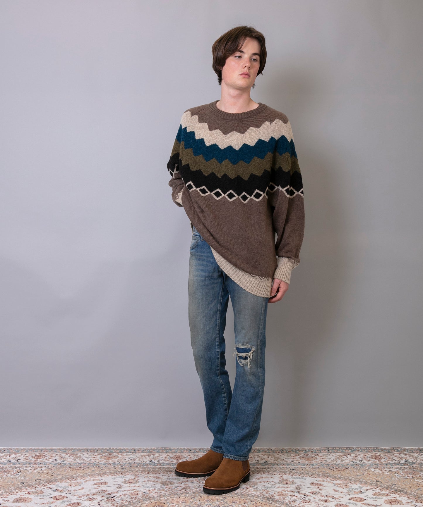 C/C 7G Nordic Crew Knit