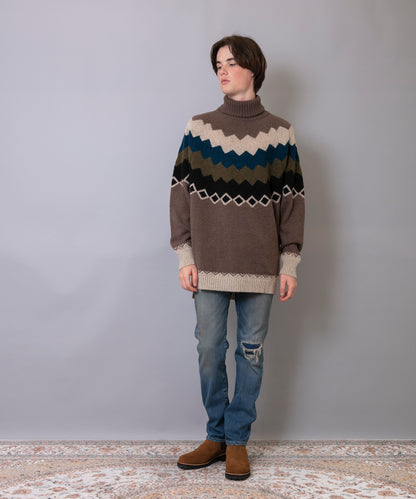 C/C 7G Nordic Turtle Knit