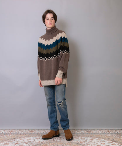 C/C 7G Nordic Turtle Knit