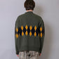 C/C 7G Argyle V-neck Knit