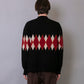 C/C 7G Argyle V-neck Knit
