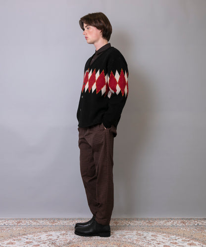 C/C 7G Argyle Cardigan Knit