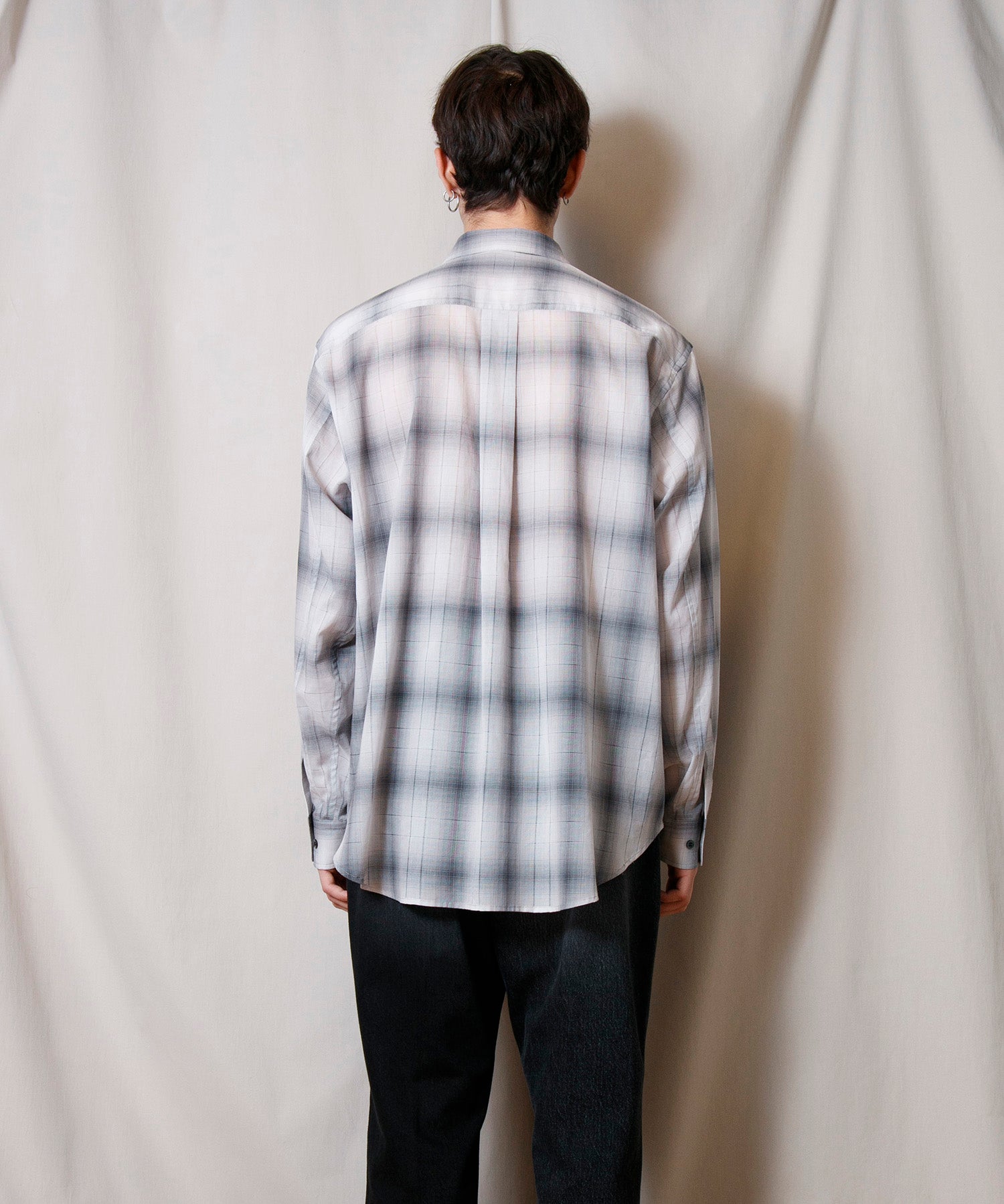 Voil Cotton Round Hem Shirt