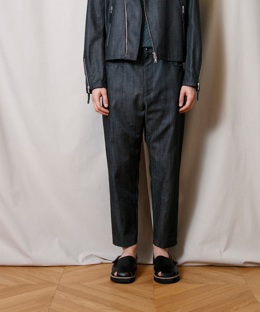 Denim Oversized Biker Pants
