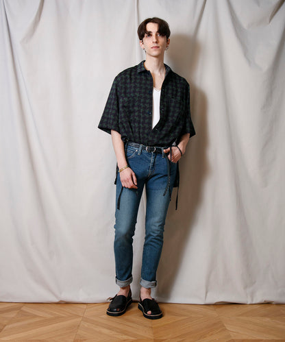 Satin Printed Short Sleeve Shirt