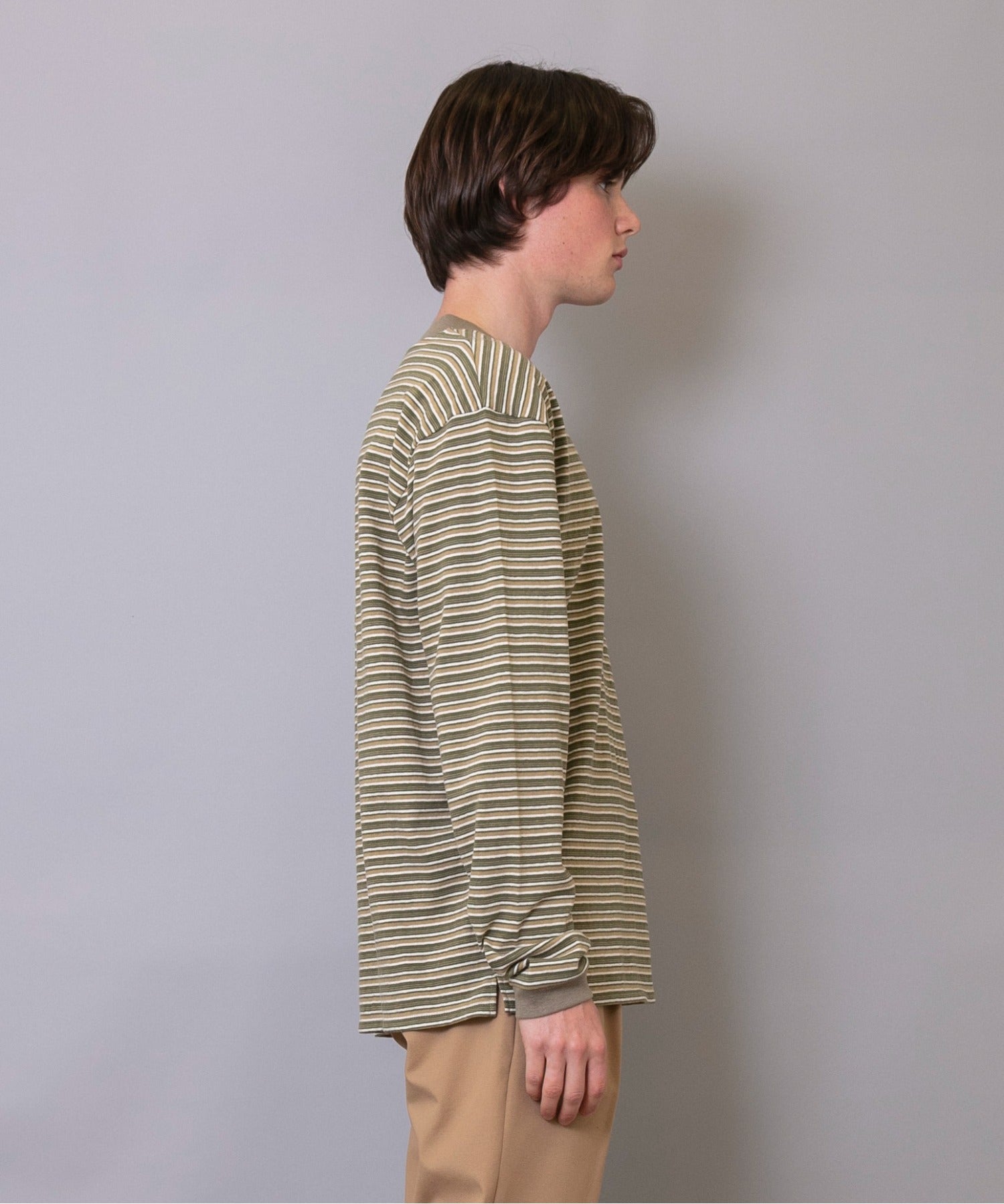 Multi-border Long Sleeves T-shirt – FACTOTUM