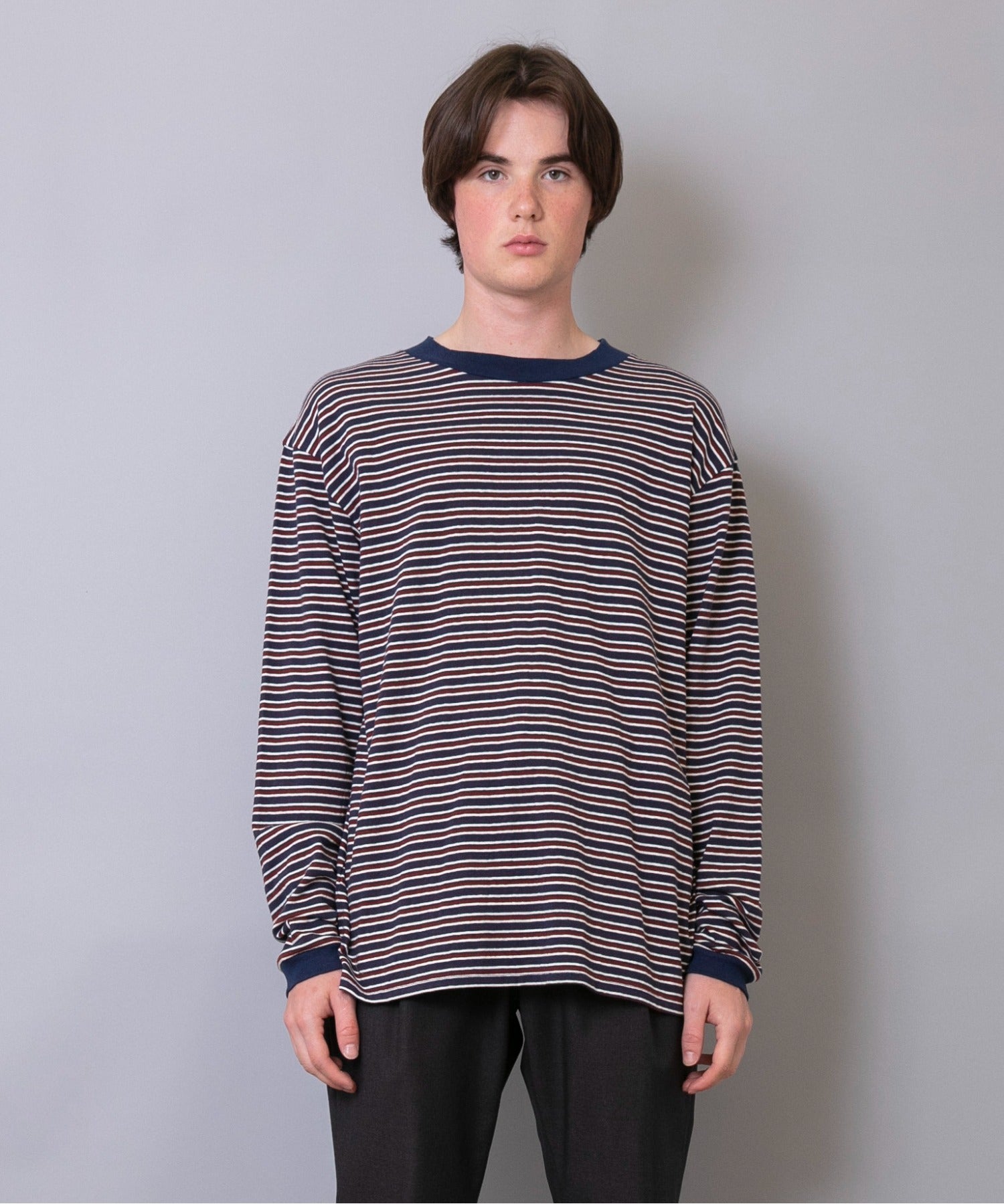 Multi-border Long Sleeves T-shirt