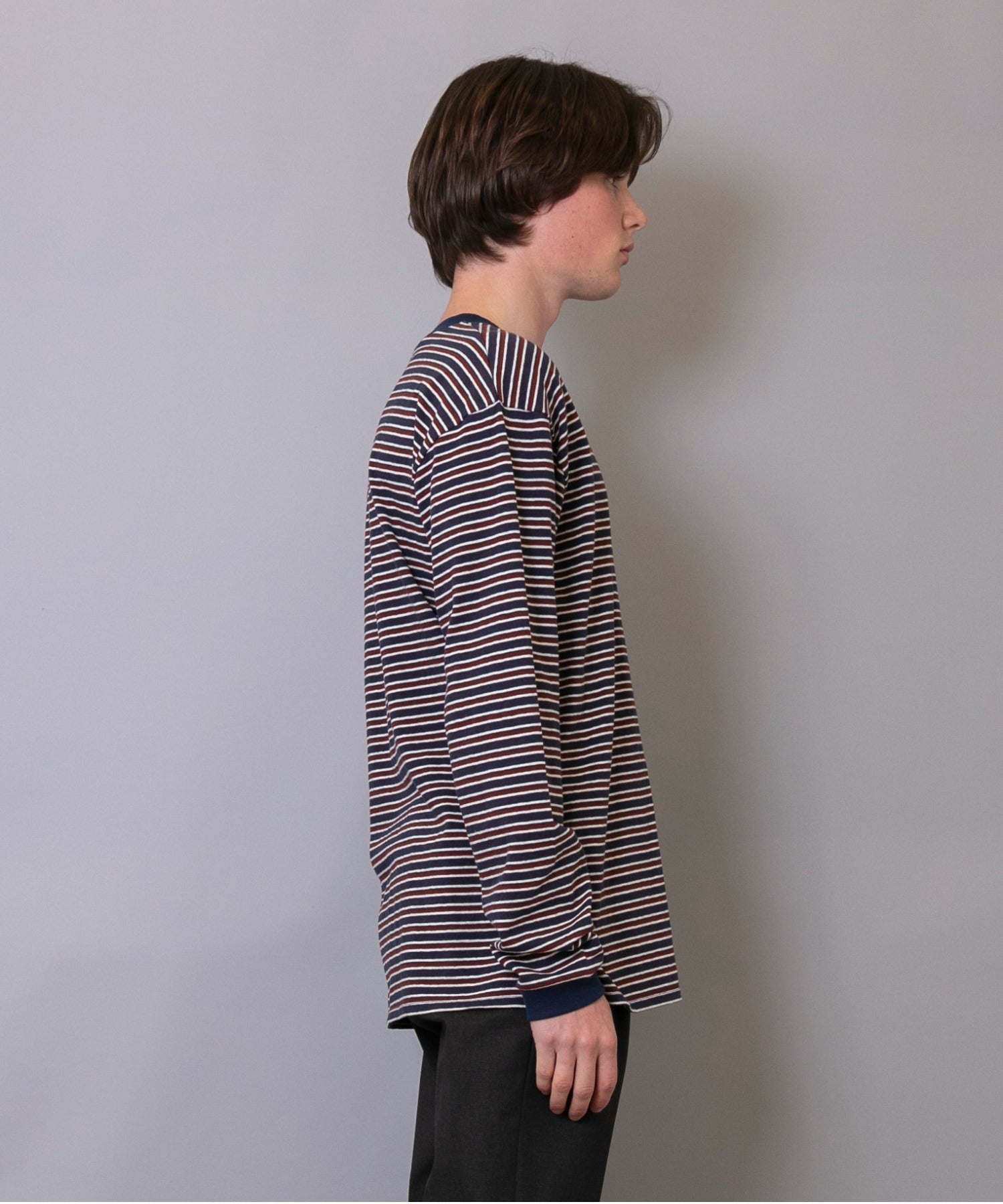 Multi-border Long Sleeves T-shirt – FACTOTUM