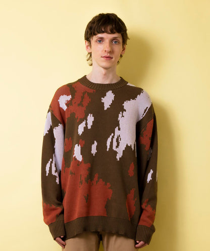 C/C 7G Camouflage Crew Knit