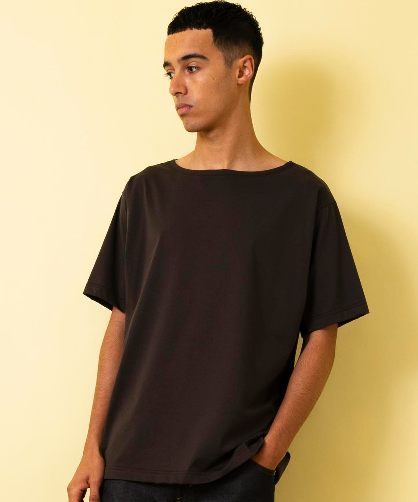 Panel Boat Neck T-shirt