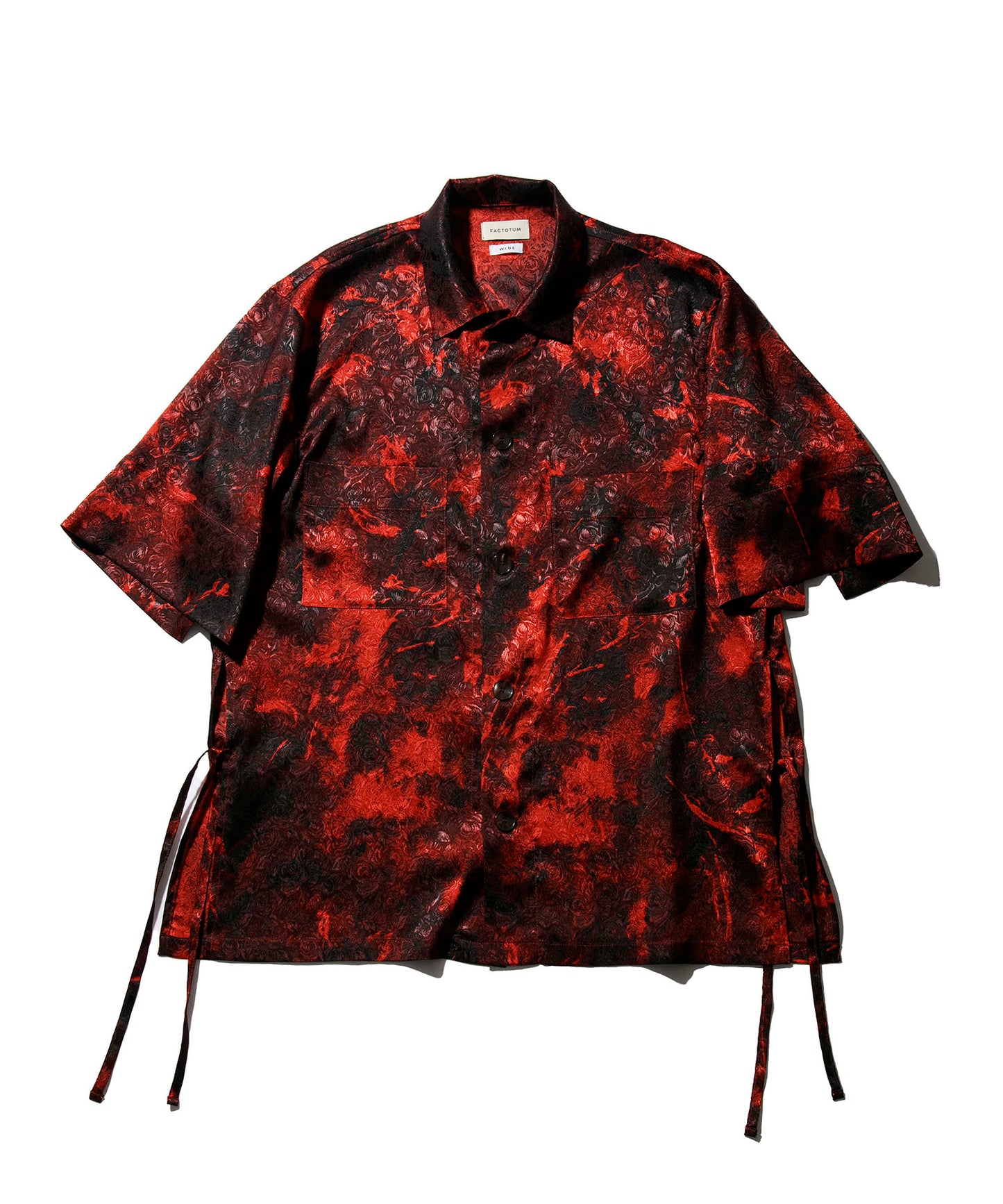 Satin Printed Short Sleeve Shirt