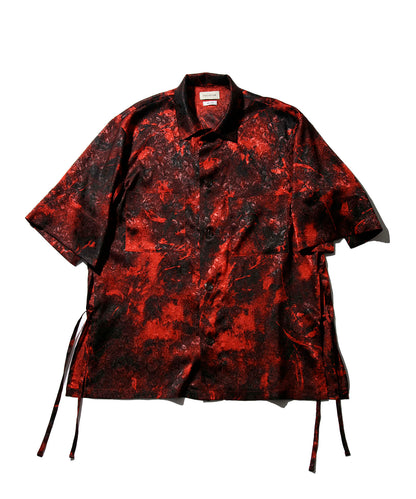 Satin Printed Short Sleeve Shirt