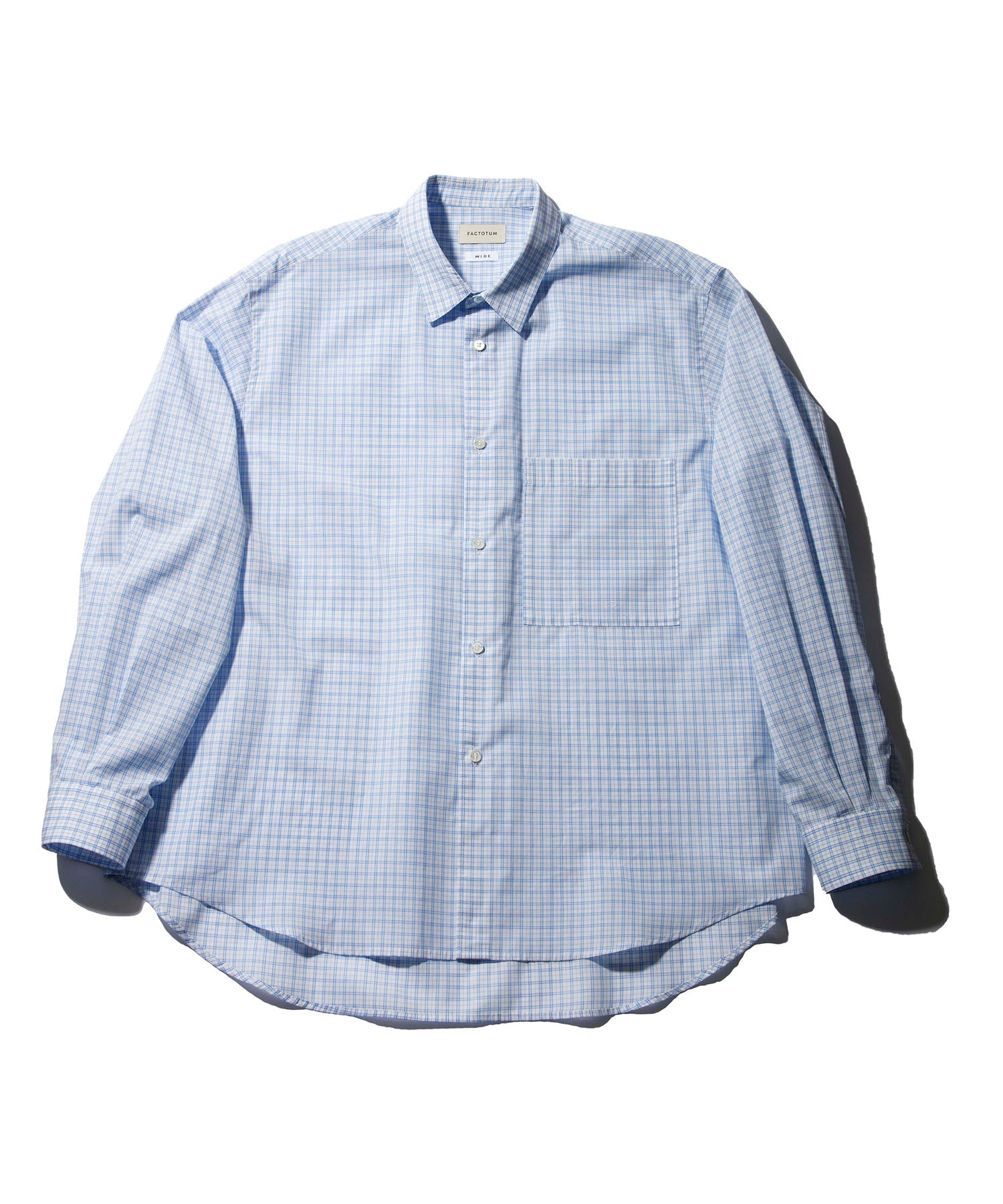 Voil Cotton Round Hem Shirt