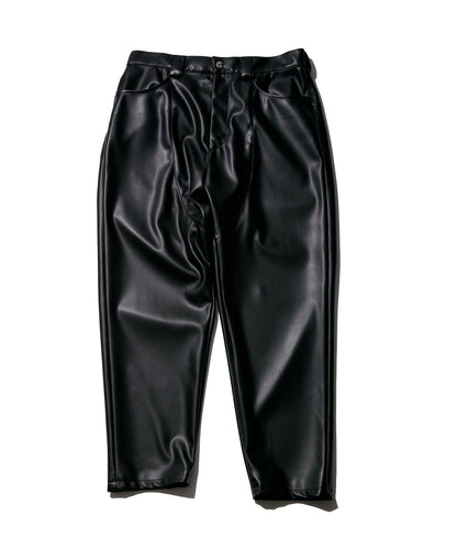 Synthetic Leather Oversized Biker Pants